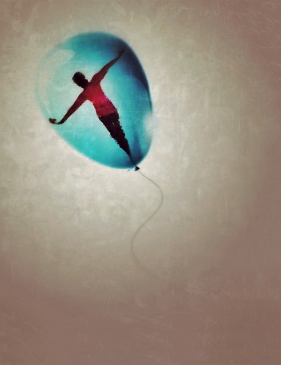 The girl in the balloon (iPhoneography)