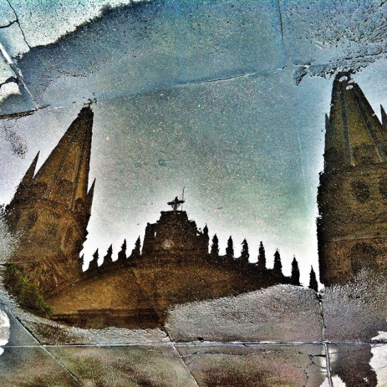 Capturing the Moment in September - Edition 1 2 Cathedral of Guadalajara puddle by René Valencia