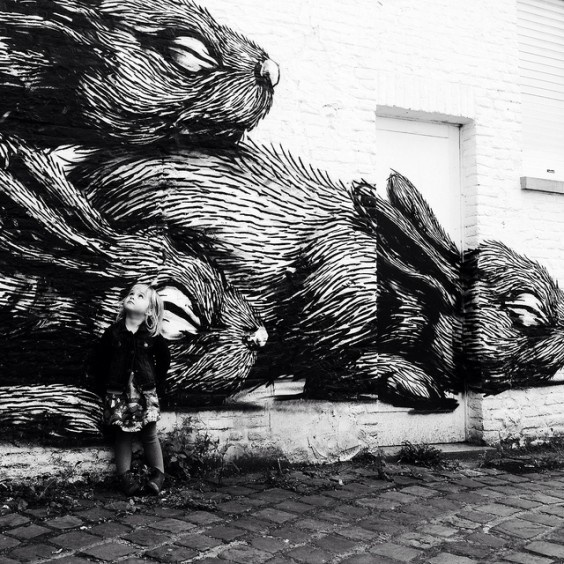'Street art by Roa' by Anne-Martine Parent 'Street art by Roa' by Anne-Martine Parent