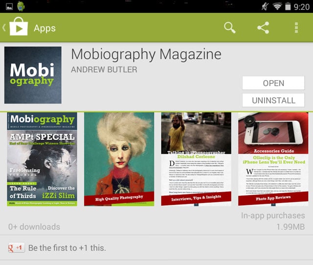 Mobile Photography Magazine Goes Android
