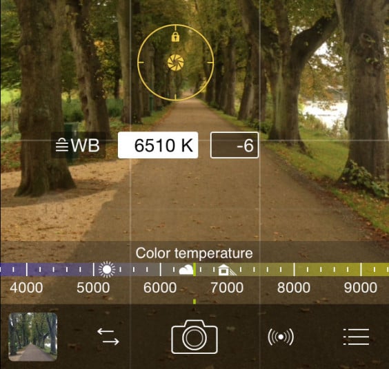 How to use white balance on procamera 8