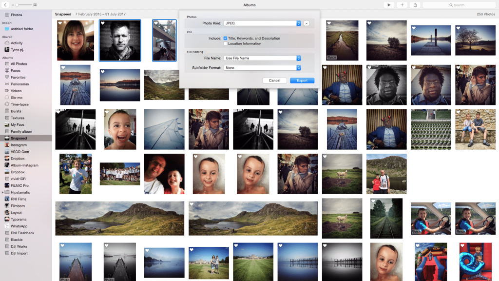 Exporting from iCloud Photos