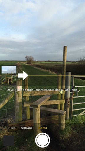 Step 1: Open Pano Mode in the iPhone Camera App