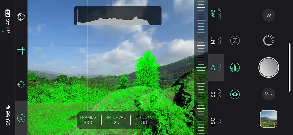 Screenshot of the Reelapse app interface