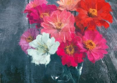 Zinnias by Susan Tuttle