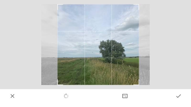Step 3 - How to crop a photo Screenshot