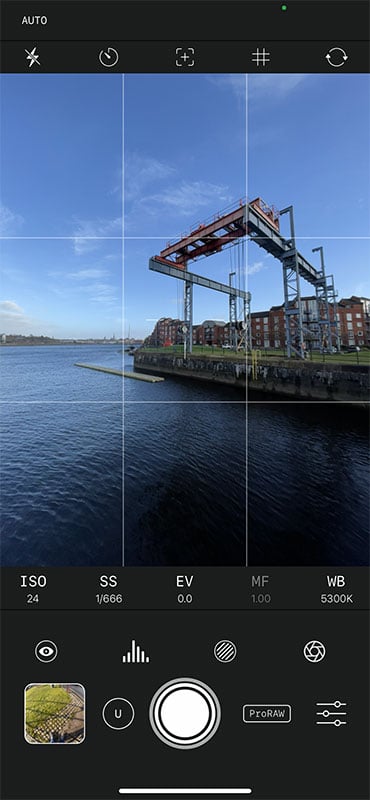 reeflex pro camera app interface
