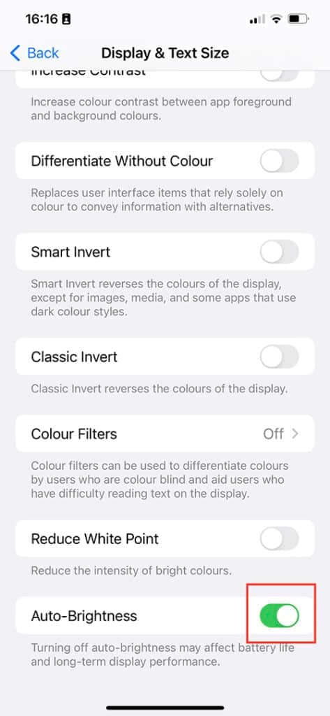 How to dim screen based on the surroundings 02